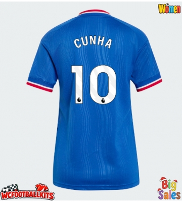 Manchester United Matheus Cunha #10 Replica Away Stadium Shirt for Women 2026-27 Short Sleeve